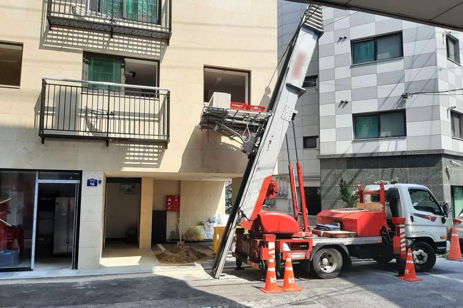 동구 서호동 작업 당일 현장
